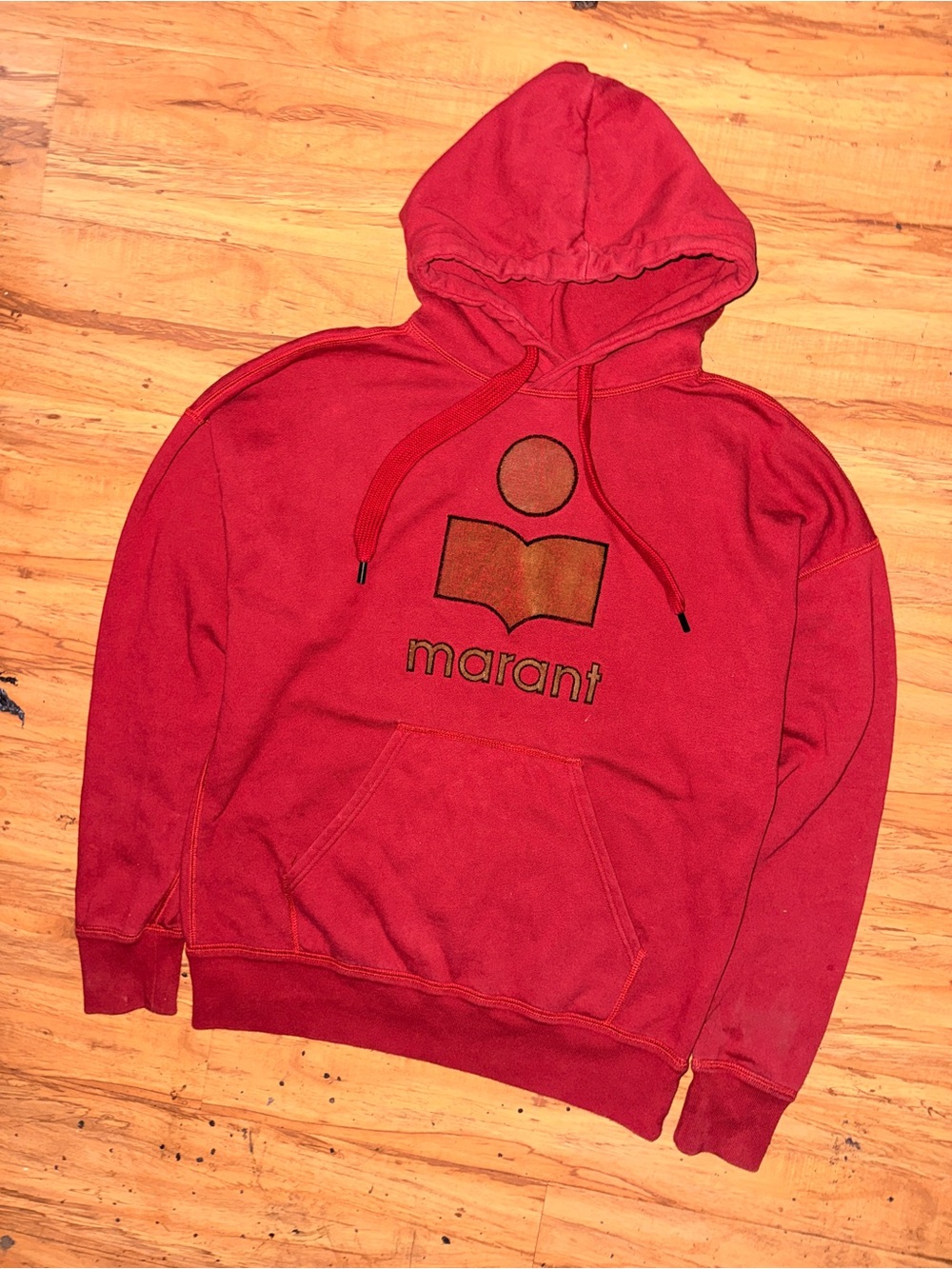 Isabel Marant Red Logo Pullover Hoodie